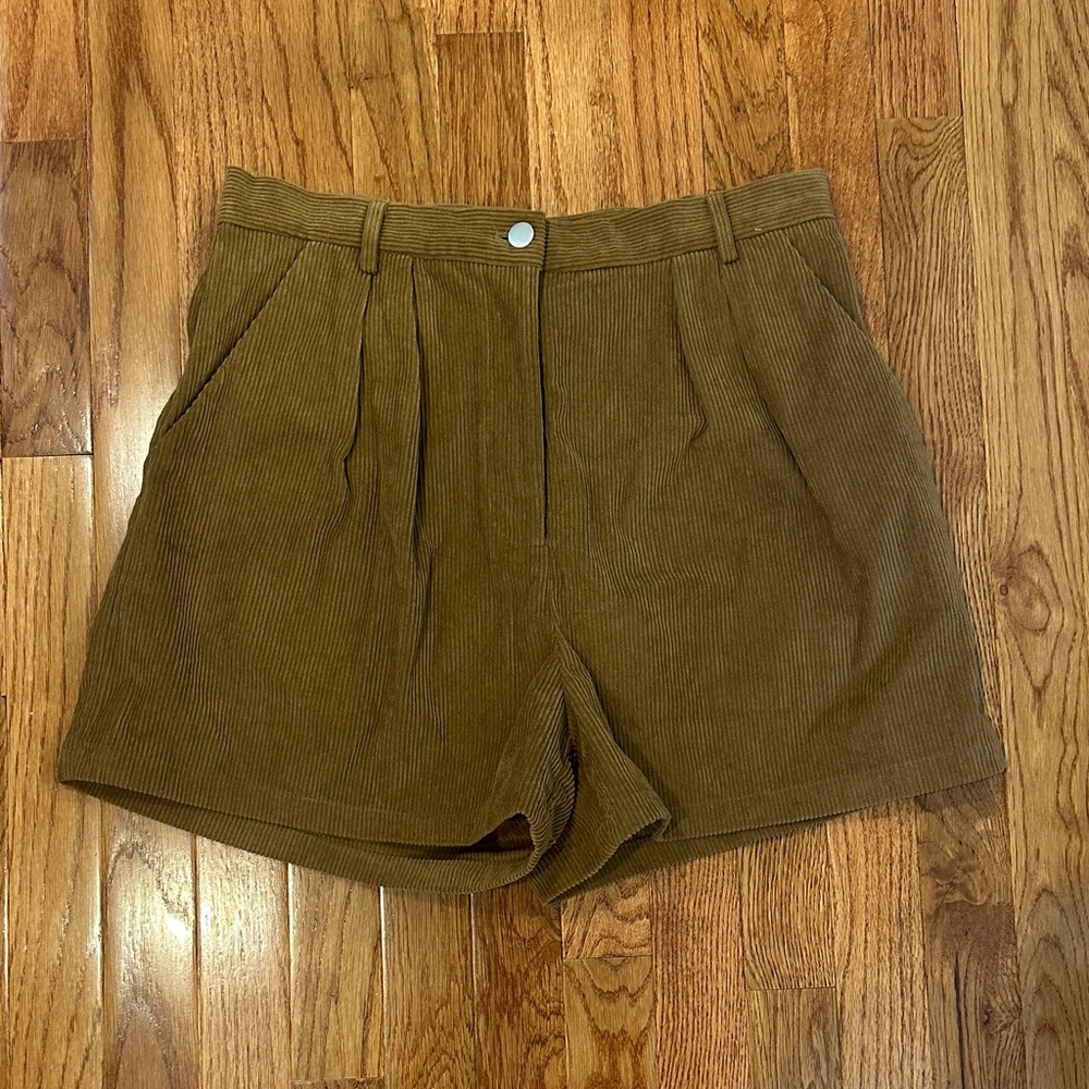 Princess Polly Tan Corduroy Women Shorts